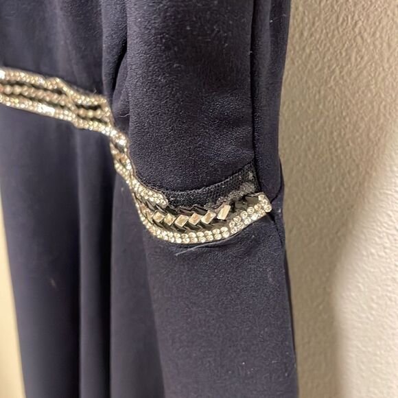 Emerald Sundae woman’s dark navy blue dress with embellished diamonds - Picture 9 of 16